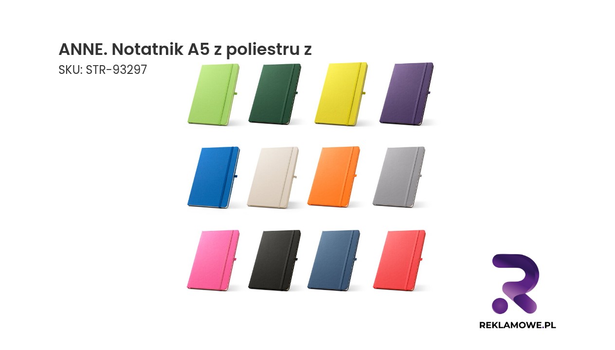 ANNE notatnik A5 z poliestru - elegancki notes w formacie A5