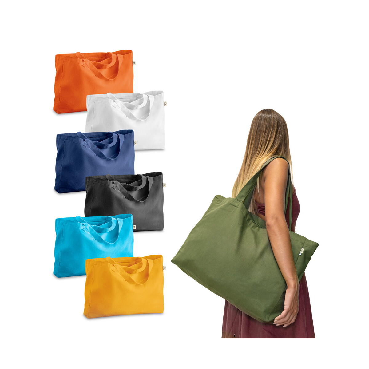 CAMDEN. Torba z bawełny (50%), bawełny z recyklingu (30%) i poliester (20% rPET) (280 g/ m²) 92327_set