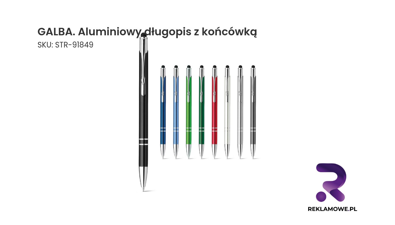 GALBA aluminiowy długopis z końcówką