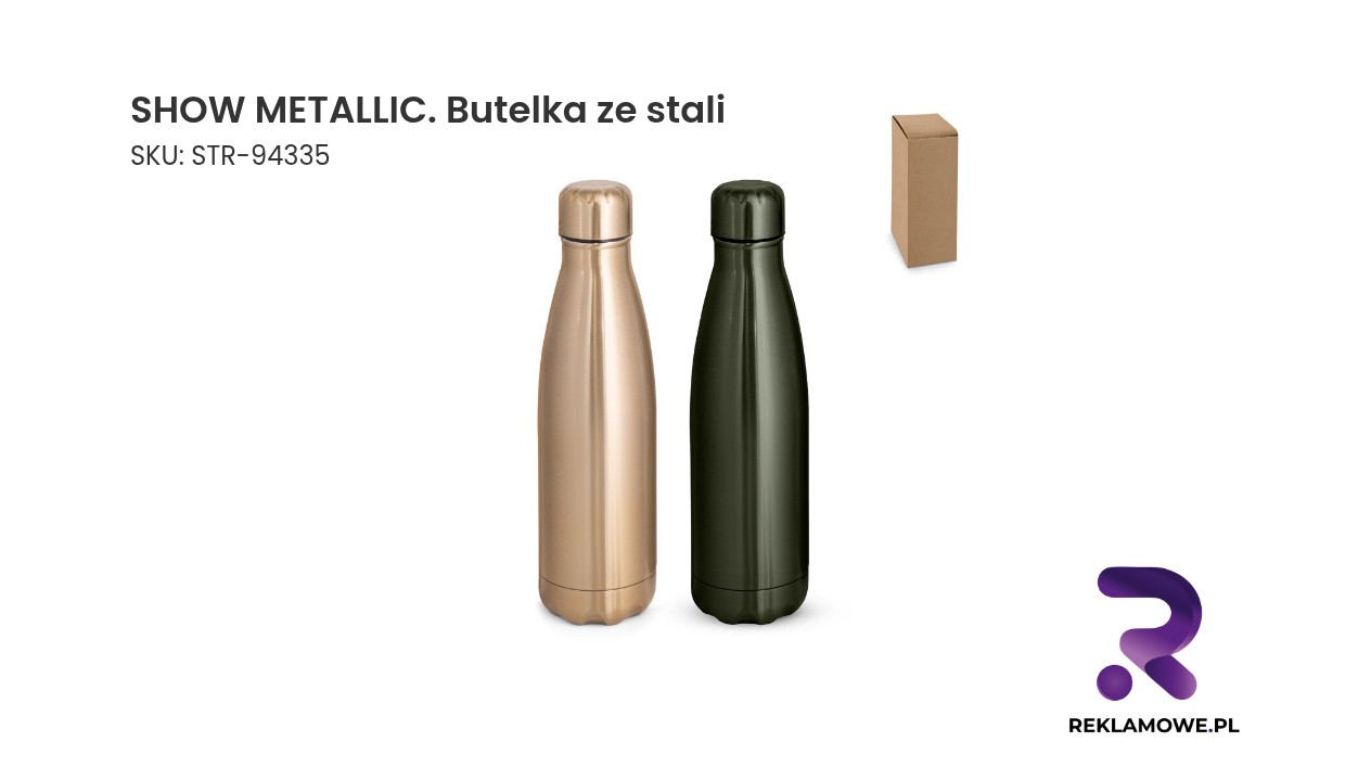 SHOW METALLIC. Butelka ze stali nierdzewnej z matowym metalicznym wykończeniem 510 ml SHOW METALLIC butelka ze stali - metalowa butelka na napoje